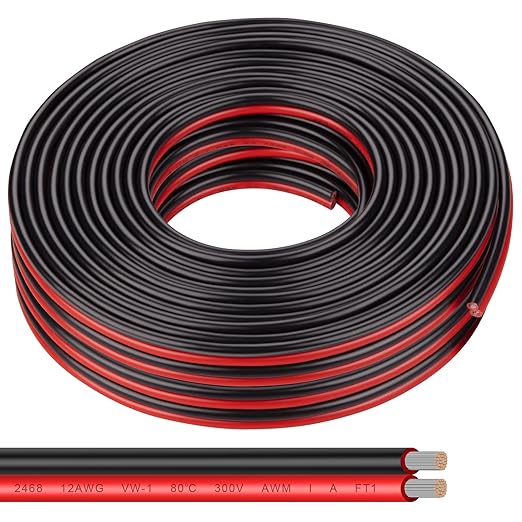12AWG Tinned Copper Electrical Wire - 50FT by Shirbly