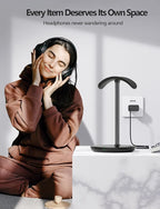 Miroddi Headphone Stand with Wireless Charger, Independent USB Charging Port - Image 5