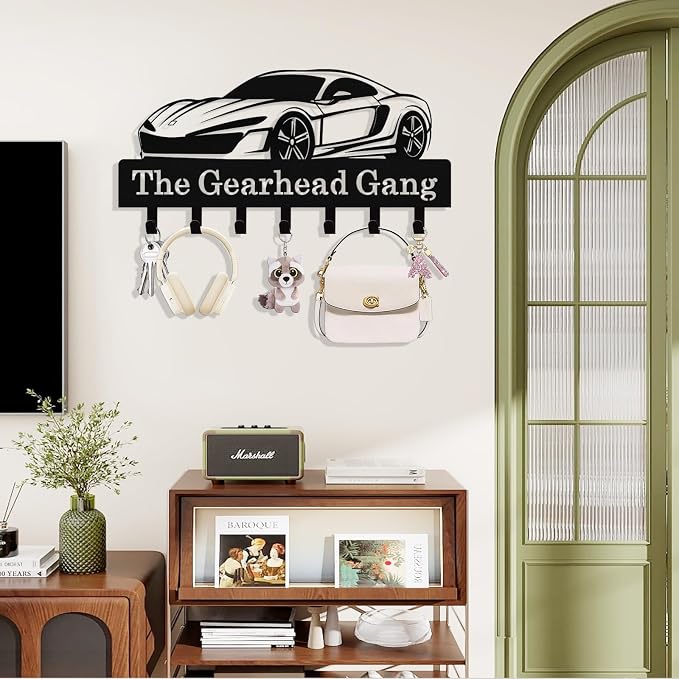Personalized Car Key Holder Wall Mount, Custom Metal Key Rack Key Holder - Image 3