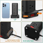 Extension Cord with Multiple Outlets, Surge Protector Power Strip Tower - Image 5