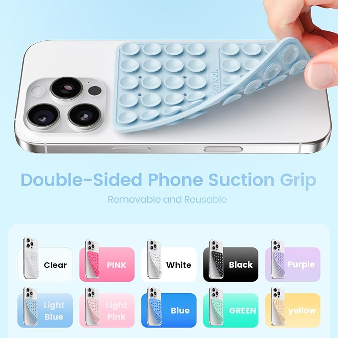 Silicone Suction Cup Phone Case Mount Double Sided, Silicon Sticky Phone Grip - Image 4
