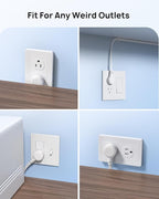 TROND 360° Rotating Flat Plug Extension Cord Surge Protector 3ft, Small Power - Image 5