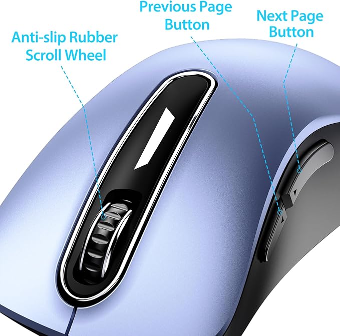 memzuoix 2.4G Wireless Mouse, 1400 DPI Mobile Optical Cordless Mouse - Image 3