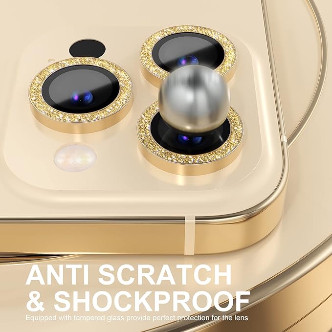 Choiche [3+1 for iPhone 14 Pro/iPhone 14 Pro Max Camera Lens Protector Bling - Image 3