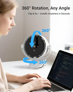 Portable Desk Fan, Clip-On Rechargeable USB Fan - Image 4