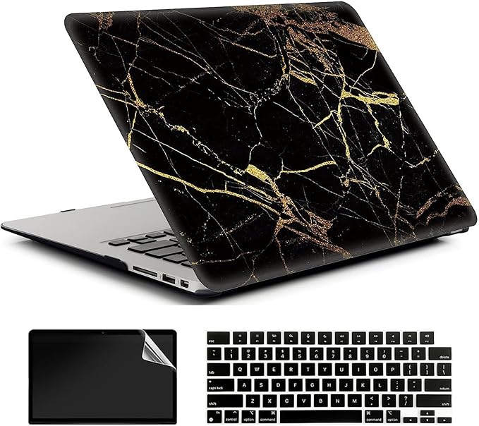 Black Gold Marble Laptop Cover Compatible by AMCJJ