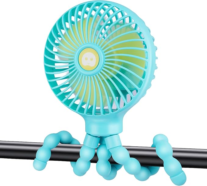 Portable Stroller Fan Personal rechargeable USB Fans by OGAJO