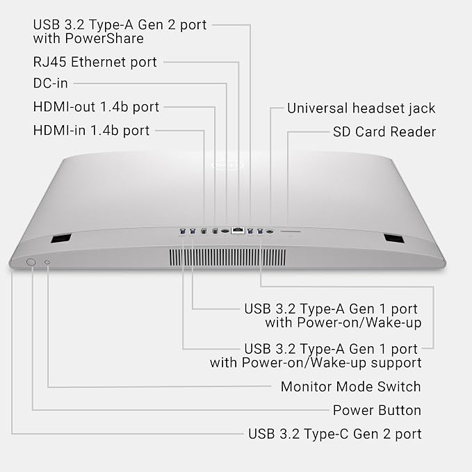 Dell 24 All-in-One Desktop ec24250-23.8-inch FHD Display, Intel Core 3 - Image 8