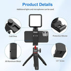 ULANZI ST-02S Aluminum Phone Tripod Mount w Cold Shoe Mount, Support Vertical - Image 5
