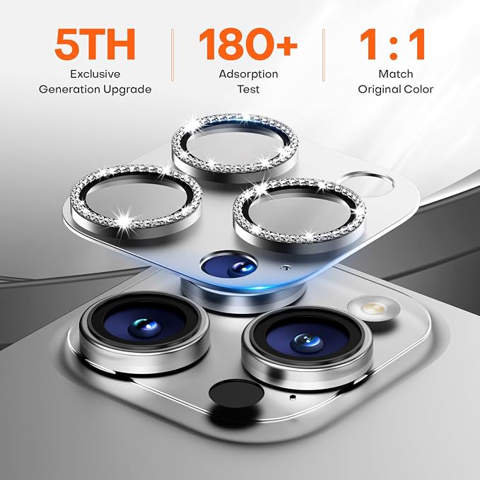 Camera Lens Protector for iPhone 16 Pro Max/16 Pro/15 Pro Max/15 Pro/14 Pro - Image 3