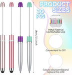 Qilery 30 Pcs Beaded Pens with Stylus Tips Plastic Beaded DIY Stylus 2-in-1 - Image 5