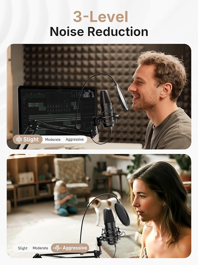 MAONO XLR/USB Condenser Microphone: 192kHz/24Bit Plug & Play PC Computer - Image 6