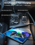 【Upgraded】 SUPERONE Retractable Car Charger 4 in 1, Fast Car Phone Charger - Image 5