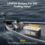 Power Queen 25.6V 100Ah LiFePO4 Battery, Built-in 100A BMS, 4000 to 15000 Cycles - Image 3