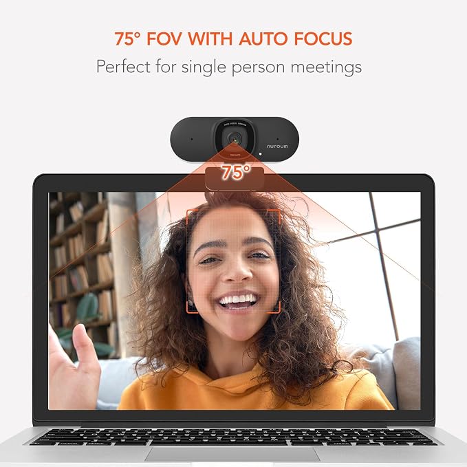 NUROUM V15AF 2K Webcam for PC, 1080P 60fps Autofocus HD Webcam - Image 7