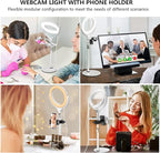 8 inch Desk Ring Light with Stand, Adjustable Computer Circle Light - Image 2