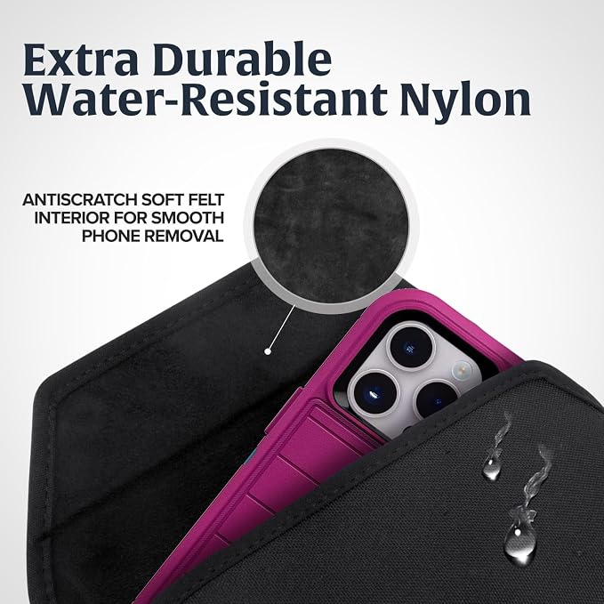 Turtleback Belt Clip for iPhone 16 Pro, 15 pro 14 Pro 13 Pro -Large- Fits - Image 3