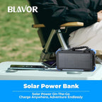 BLAVOR Solar Power Bank 20000mAh Built-in Cables, Wireless Charger - Image 7