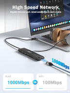 Docking Station USB C/A 10Gbps 3*Display 13 in 1, 2025 Upgrade Lemorele USB C - Image 6