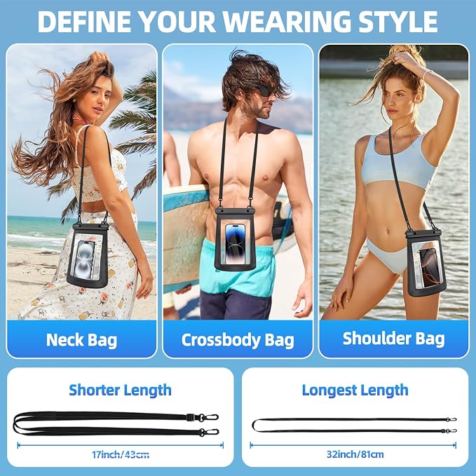 Large Waterproof Phone Pouch，Double Sealing Floating Waterproof Bag Cell Phone - Image 3