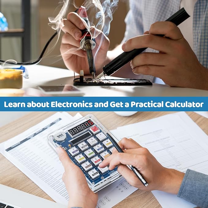 MiOYOOW 6-Digit DIY Calculator Kit, USB/Battery Powered Calculator Soldering - Image 3