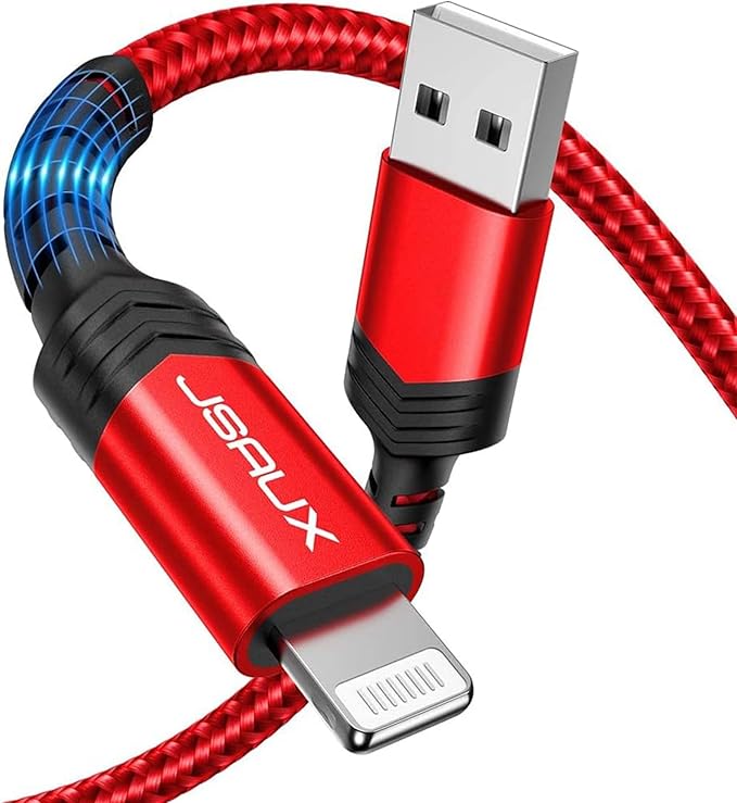 JSAUX MFi Certified Lightning Cable 6ft, Charger Cable by JSAUX