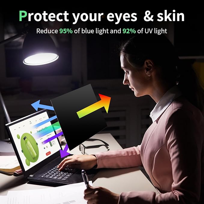 Laptop Privacy Screen 15.6 Inc for 16:9 Aspect Ratio Screen Protector, - Image 6