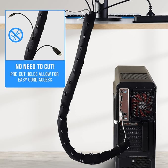 Large Cable Management Box, Cord Organizer to Hide Power Strip, Extension Cord - Image 5