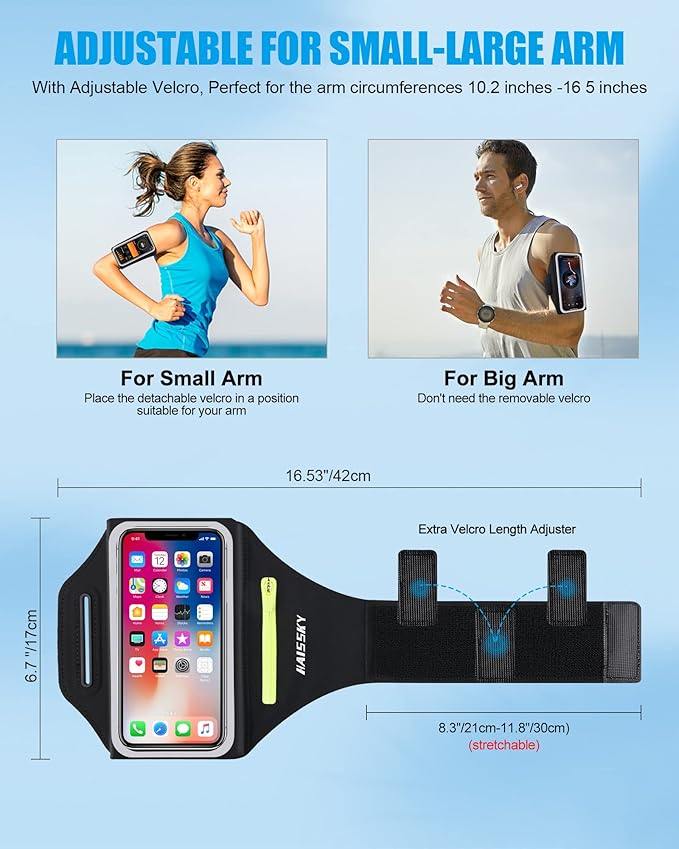 Running Armband with Key Pouch, Running Phone Holder - Image 4