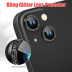 AGVEE 3+3 6 Pack for iPhone 15/15 Plus, Bling Diamond & Glitter Metal Ring 9H - Image 5