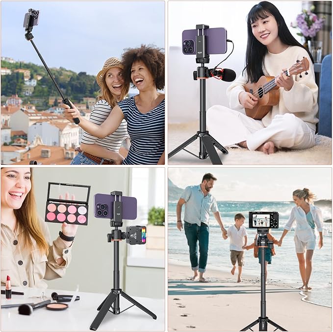 VRIG 21.6" Extension Pole Tripod, Mini Selfie Stick Tripod Stand Handle Grip - Image 8