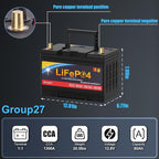 Car Battery GROUP 27 Lithium-ion Car Battery, 12.8V 80Ah 1300CCA LiFePO4 - Image 4