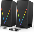 RGB Desktop Speakers with Enhanced Bass, Volume Control & 6 Colorful Lights by BUSP-HYY