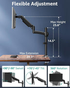 Single Monitor Mount Arm, VESA Desk Mount Stand - Image 3