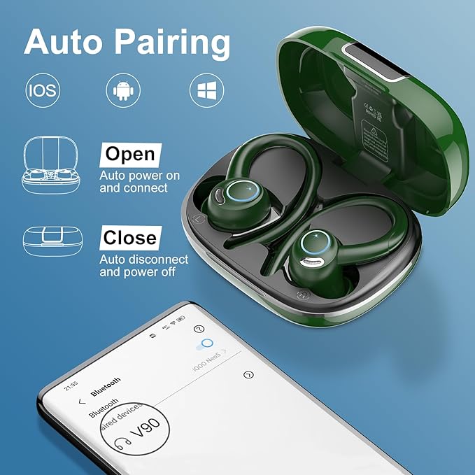 Wireless Earbuds Bluetooth 5.3 Headphones Sports, 48Hrs Playtime Bluetooth - Image 6