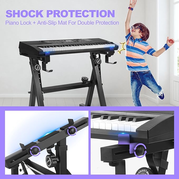 Keyboard Stand Piano Duty Stand Z Style Adjustable Keyboard Holder Piano - Image 4