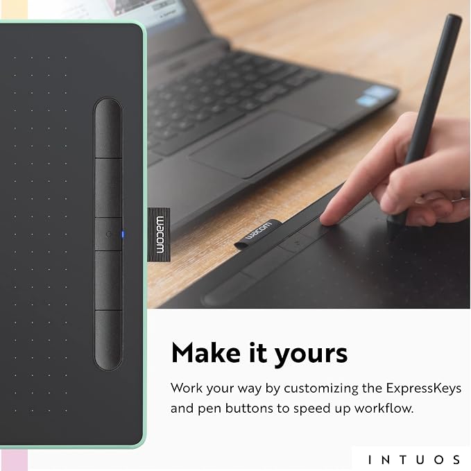 Wacom Intuos Medium Bluetooth Graphics Drawing Tablet, Portable - Image 3