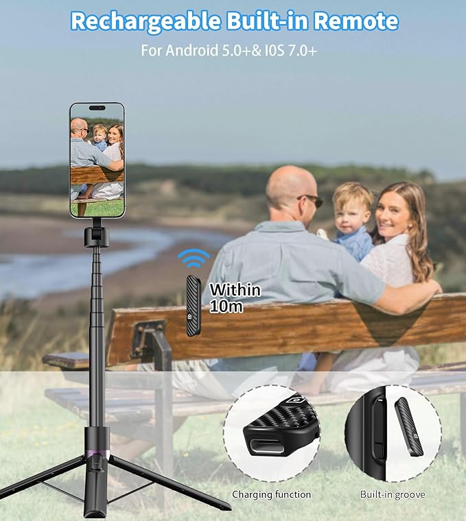 68" Magnetic Selfie Stick Tripod - Image 3