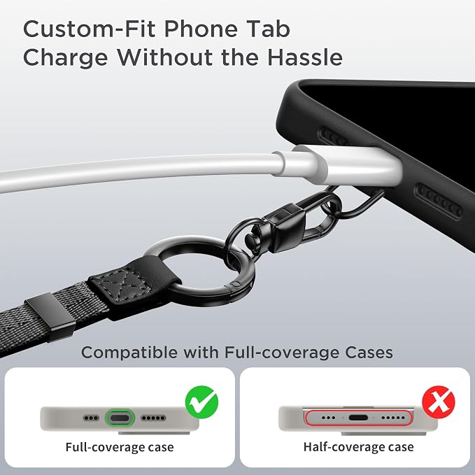 Phone Lanyard 2 in 1, Anti Theft Phone Strap Crossbody - Image 5