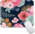 Square Mouse Pad Pink Flower, Personalized Premium-Textured Custom Mouse Mat by Armanza
