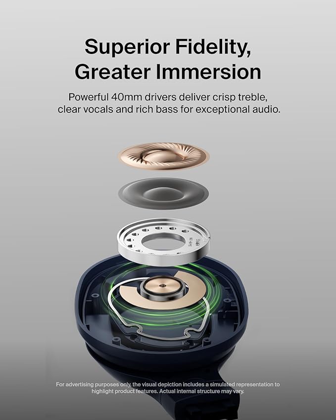 Belkin SoundForm Surround Bluetooth Over-Ear Headphones - Image 4