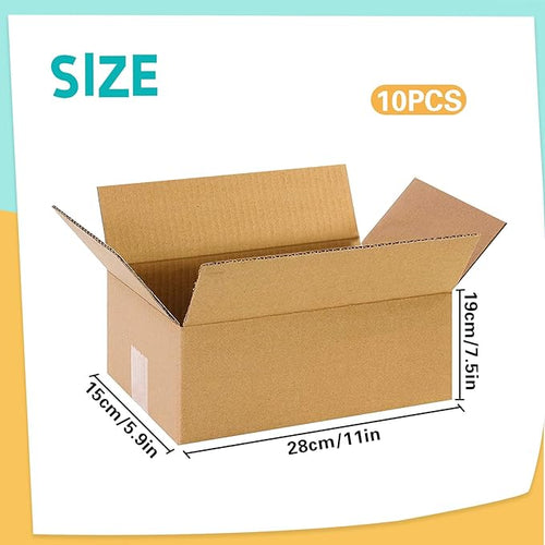 10 PCS Cardboard CD Storage Box, 11 x 5.9 x 7.5 Inch Boxed DVDs Organizer Shelf - Image 2