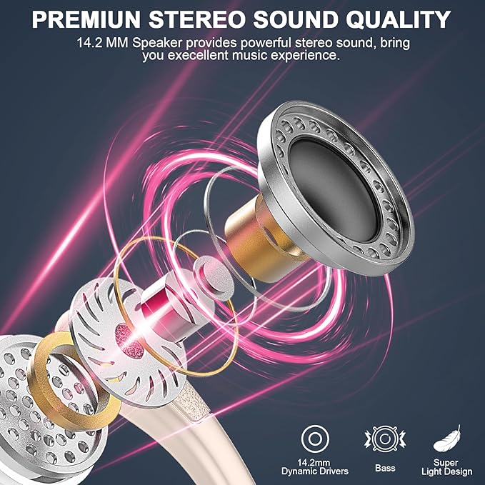 Wireless Earbud, 75H Bluetooth 5.4 Headphones Sport IP7 Waterproof, Running - Image 2