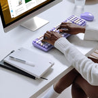 KNOWSQT Wireless Keyboard and Mouse Combo Purple - Image 5