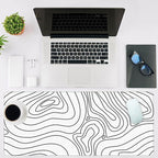 Mouse Pad Large Topographic Contour Map Non-Slip Game Desk Mat - Image 2