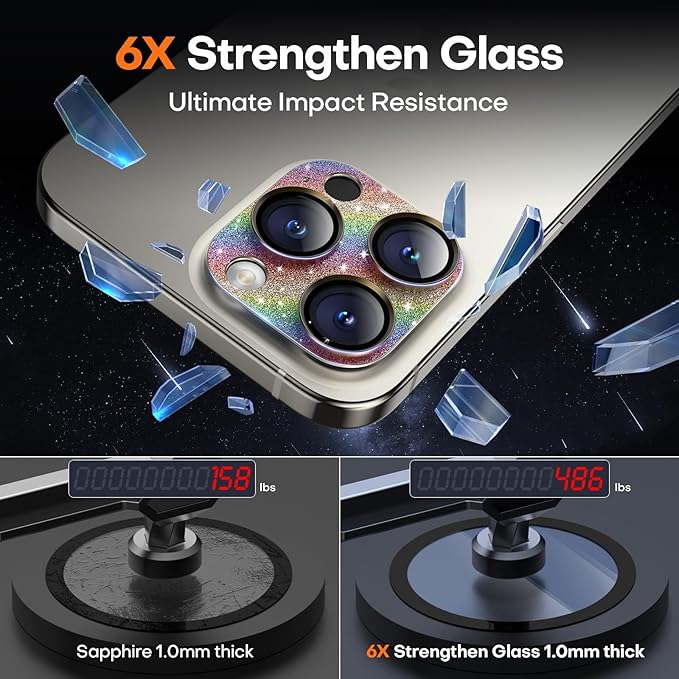Camera Lens Protector for iPhone 16 Pro Max/16 Pro/iPhone 15 Pro Max/15 - Image 6