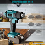 LIVOWALNY Cordless Heat Gun Compatible - 350W 122℉-1022℉ Adjustable Portable - Image 4