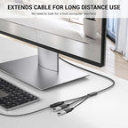 USB Splitter, 3.3FT USB A Male to 3 Female Extension Cable, USB Splitter 1 in 3 - Image 4