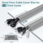 5.5FT Floor Cord Cover, Large Size Extension Cord Covers - Image 2