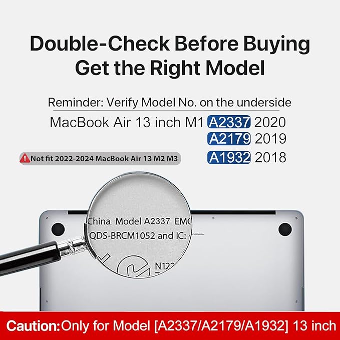CISSOOK Compatible with MacBook Air 13 inch Case 2021 2020-2018 Release M1 Chip - Image 2